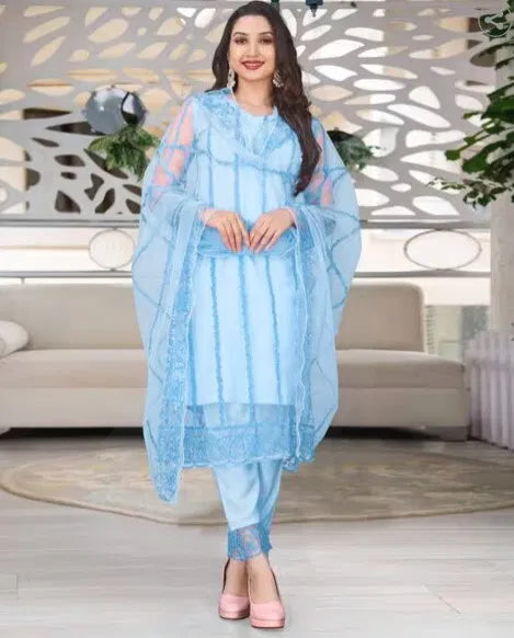 Kurta With Dupatta And Bottomwear