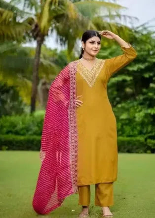 Kurta With Dupatta And Bottomwear
