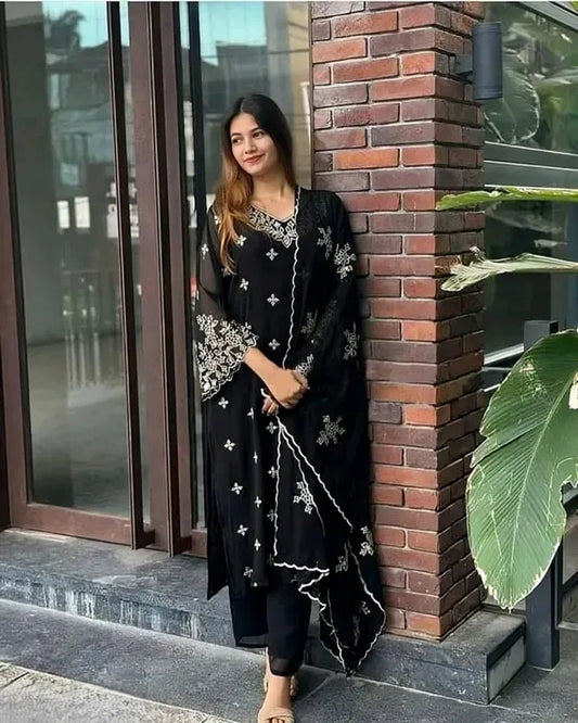 Kurta With Dupatta And Bottomwear